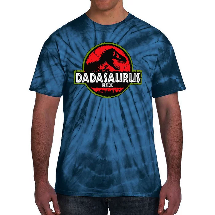 Dadasaurus Dinosaur Rex Father Day For Dad Funny Gift Tie-Dye T-Shirt