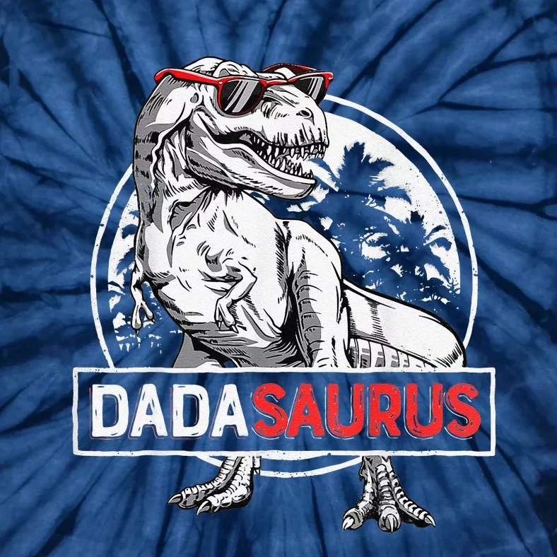 Dadasaurus Dinosaur Rex Father Day For Dad Funny Tie-Dye T-Shirt