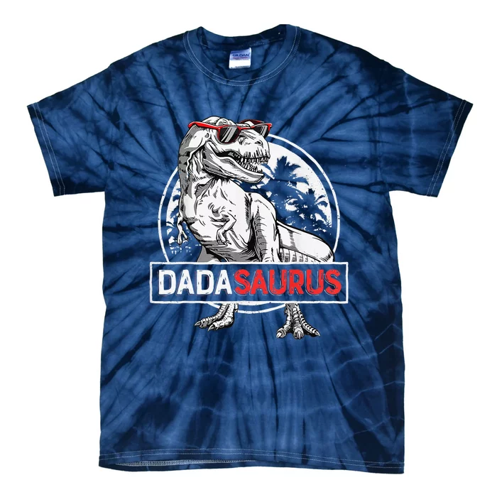 Dadasaurus Dinosaur Rex Father Day For Dad Funny Tie-Dye T-Shirt