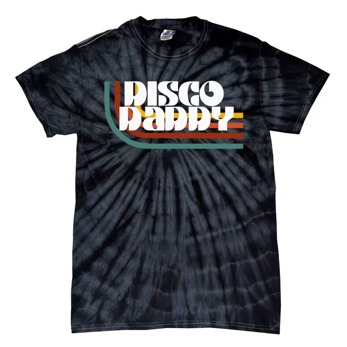 Disco Daddy Retro Matching 60's 70s Party Father's Day Tie-Dye T-Shirt