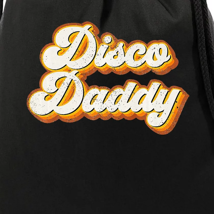 Disco Daddy Retro Matching 60s 70s Party Costume Dad Drawstring Bag