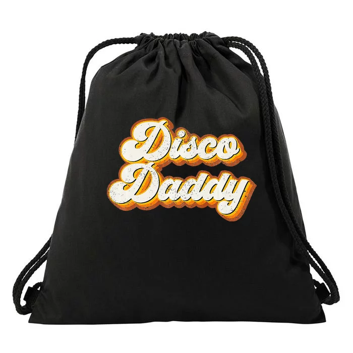 Disco Daddy Retro Matching 60s 70s Party Costume Dad Drawstring Bag