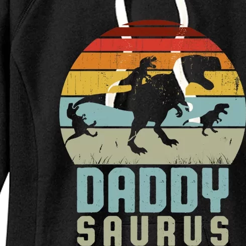 Daddysaurus Daddysaurus Rex Design Fathers Day Women's Fleece Hoodie