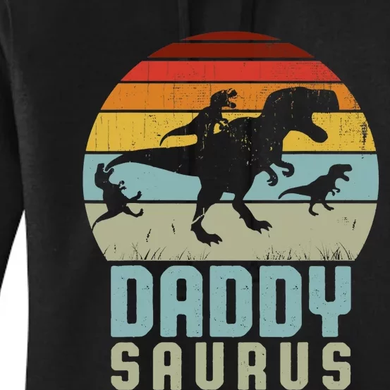 Daddysaurus Daddysaurus Rex Design Fathers Day Women's Pullover Hoodie