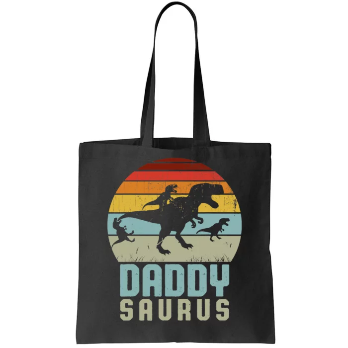 Daddysaurus Daddysaurus Rex Design Fathers Day Tote Bag