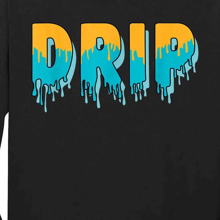 Drip Dripping Retro Aqua 5s Matching Tall Long Sleeve T-Shirt