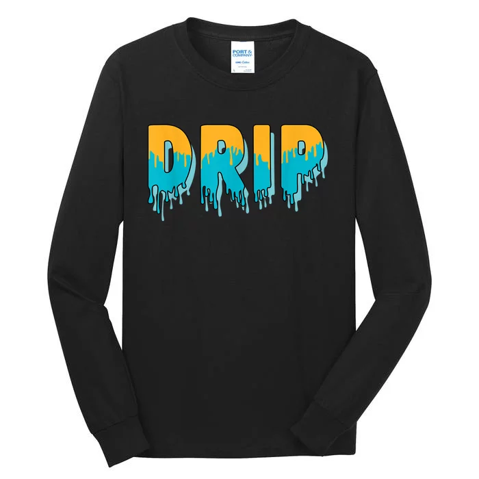 Drip Dripping Retro Aqua 5s Matching Tall Long Sleeve T-Shirt