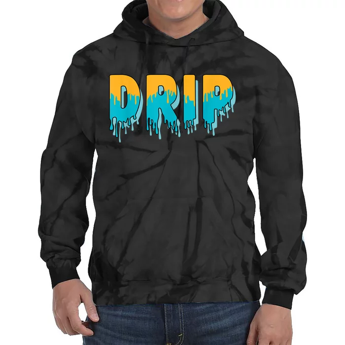 Drip Dripping Retro Aqua 5s Matching Tie Dye Hoodie