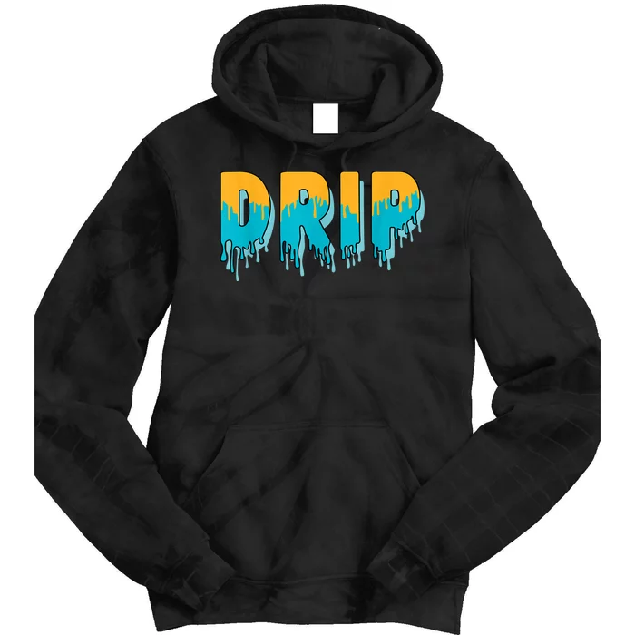 Drip Dripping Retro Aqua 5s Matching Tie Dye Hoodie