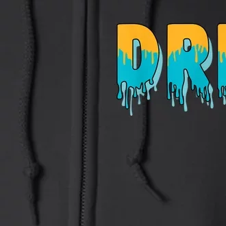 Drip Dripping Retro Aqua 5s Matching Full Zip Hoodie