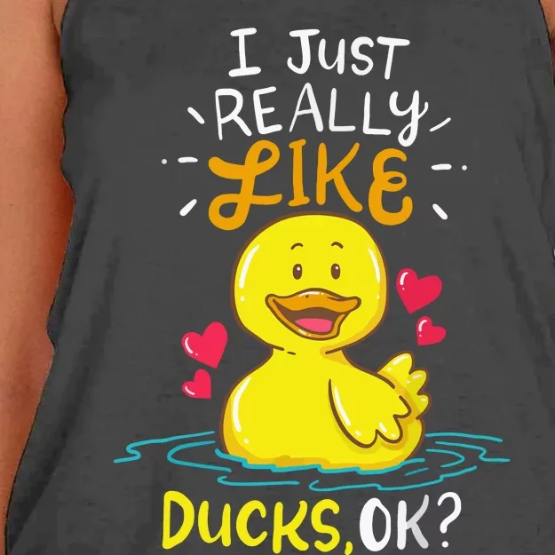 Duck Ducks Rubber Women's Knotted Racerback Tank