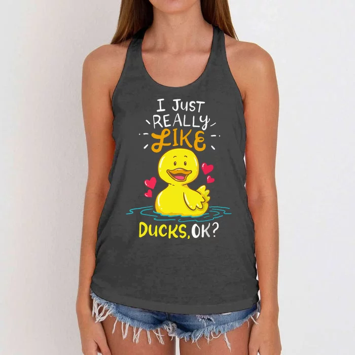 Duck Ducks Rubber Women's Knotted Racerback Tank