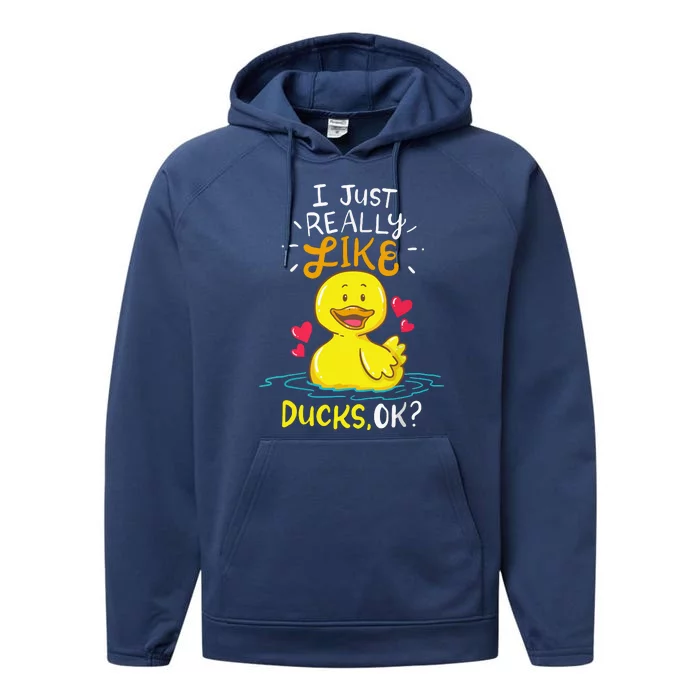 Duck Ducks Rubber Performance Fleece Hoodie