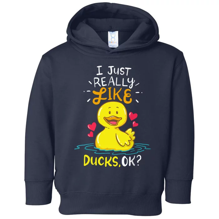 Duck Ducks Rubber Toddler Hoodie