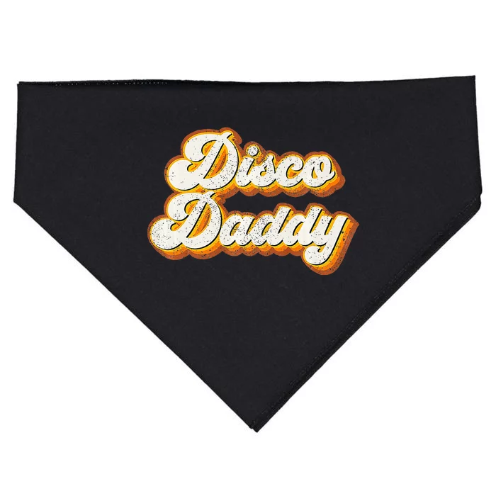 Disco Daddy Retro Matching 60's 70s Party Costume Dad USA-Made Doggie Bandana