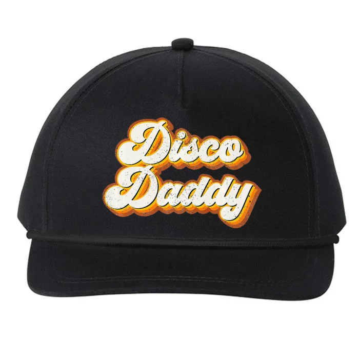 Disco Daddy Retro Matching 60s 70s Party Costume Dad Snapback Five-Panel Rope Hat