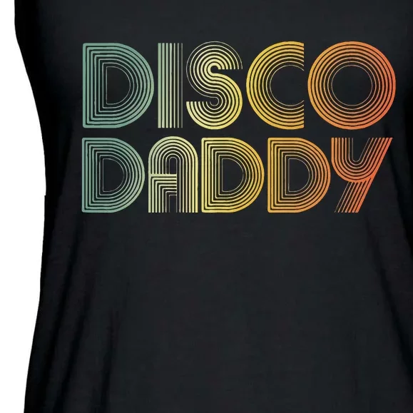 Disco Daddy Retro 60s 70s Party Fathers Day Ladies Essential Flowy Tank