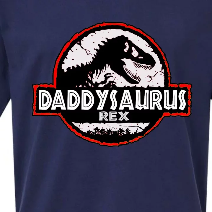 Dinosaur Daddysaurus Rex Father Day For Dad Funny Gifts Idea Sueded Cloud Jersey T-Shirt