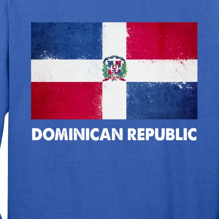 Dominican Dominican Republic Flag Gift Tall Long Sleeve T-Shirt