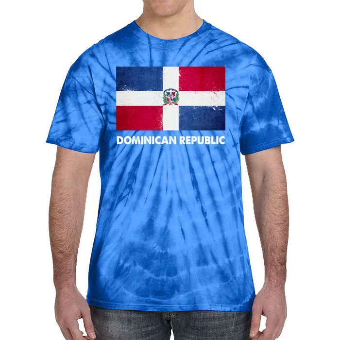 Dominican Dominican Republic Flag Gift Tie-Dye T-Shirt