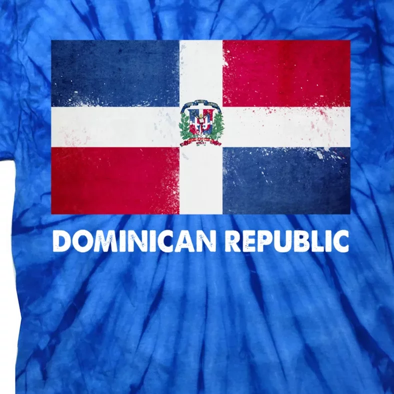 Dominican Dominican Republic Flag Gift Tie-Dye T-Shirt