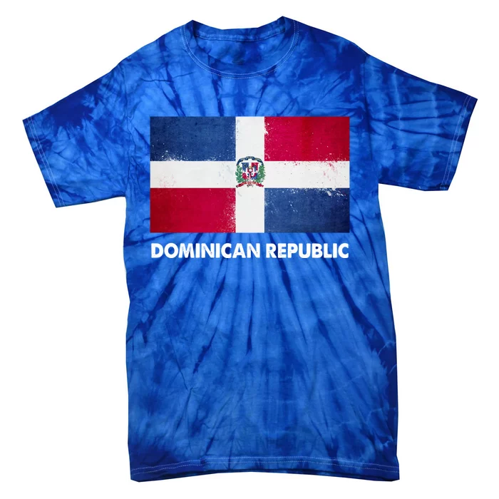 Dominican Dominican Republic Flag Gift Tie-Dye T-Shirt