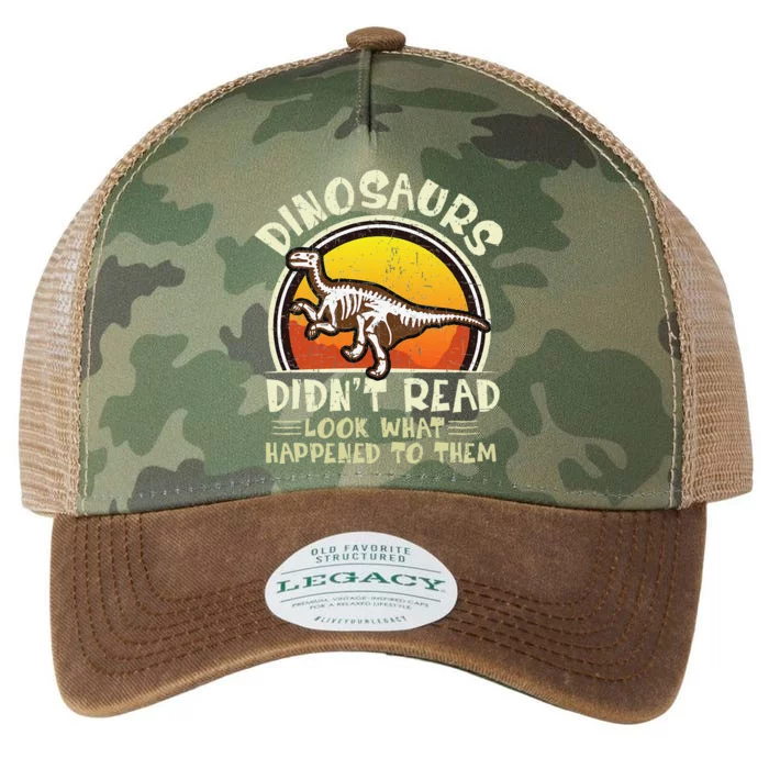 Dinosaurs Didn't Read Look What Happened To Them Teacher Legacy Tie Dye Trucker Hat