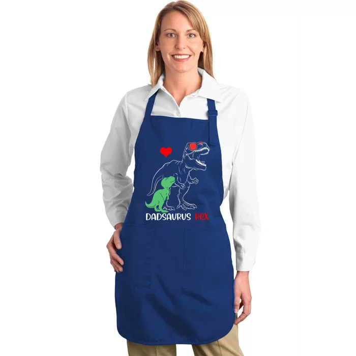 Dadsaurus Daddy Rex Autism Awareness Proud Dad Gift Full-Length Apron With Pocket