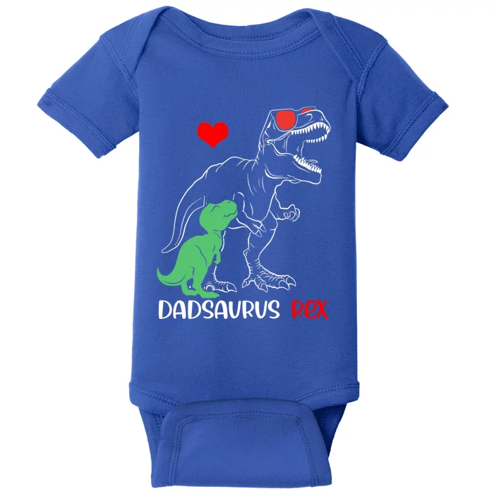 Dadsaurus Daddy Rex Autism Awareness Proud Dad Gift Baby Bodysuit