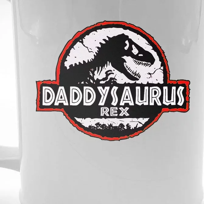 Dinosaur Daddysaurus Rex Father Day For Dad Funny Gifts Idea Front & Back Beer Stein