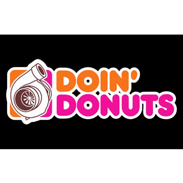 Doin Donuts Racing Fast Car Bumper Sticker