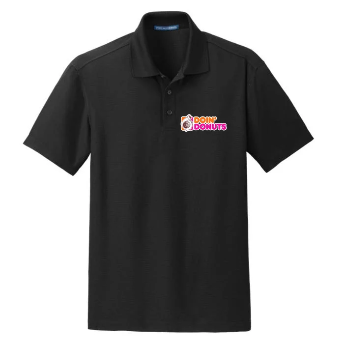 Doin Donuts Racing Fast Car Dry Zone Grid Performance Polo