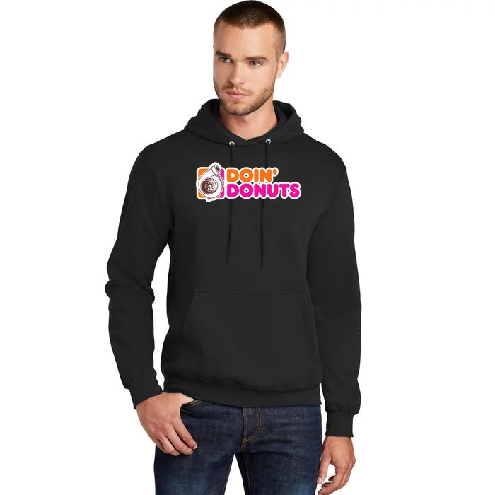 Doin Donuts Racing Fast Car Tall Hoodie