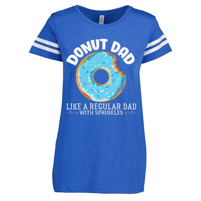 Donut Dad Regular Dad With Sprinkles Fathers Day Enza Ladies Jersey Football T-Shirt