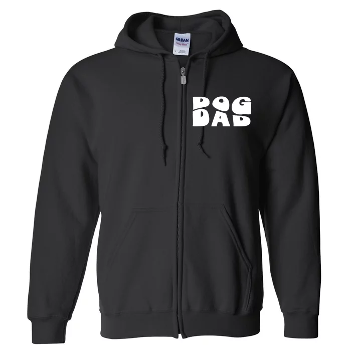 Dog Dad Retro Funny Pod Full Zip Hoodie