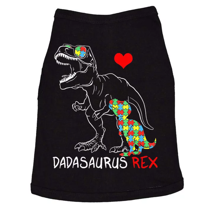 Dadasaurus Daddy Rex Autism Awareness Proud Dad Doggie Tank