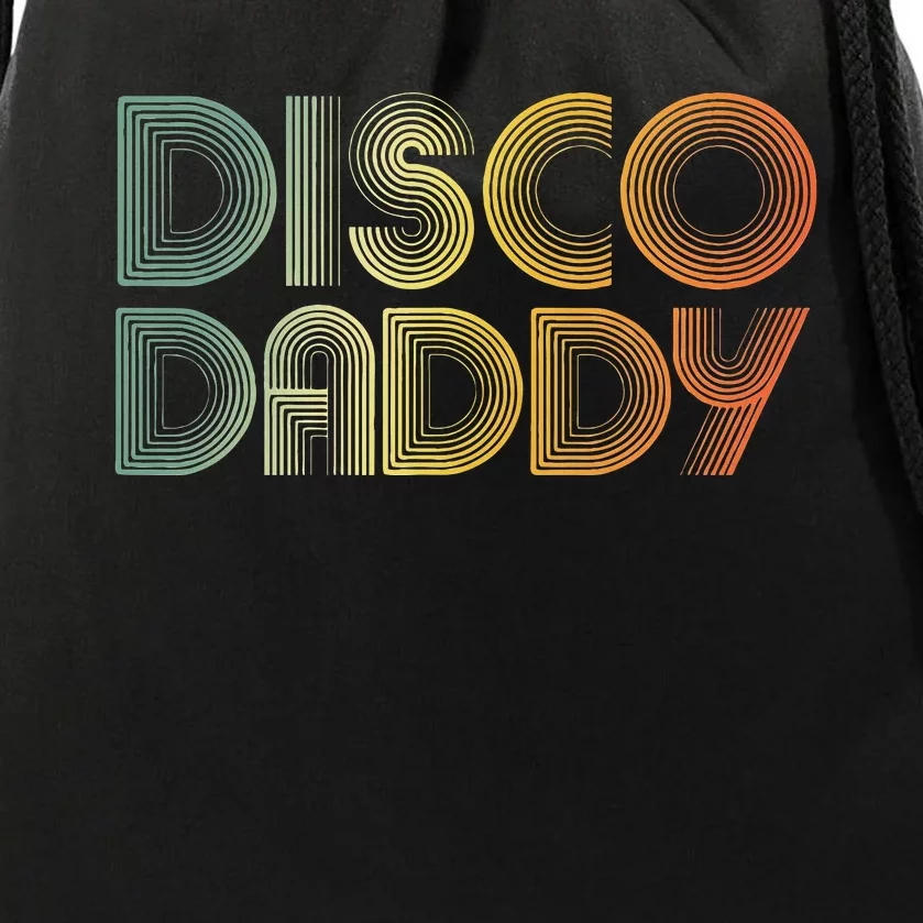 Disco Daddy Retro 60s 70s Party Costume Dad Fathers Day Drawstring Bag