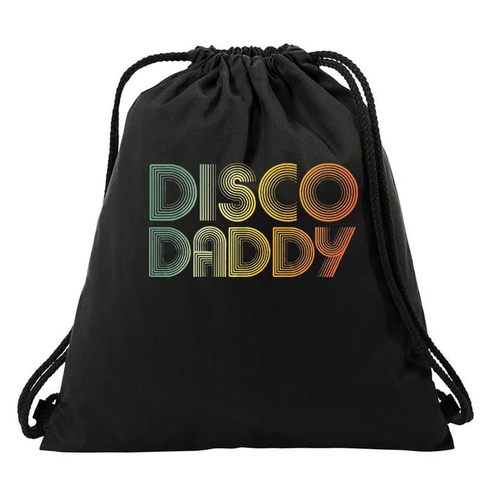 Disco Daddy Retro 60s 70s Party Costume Dad Fathers Day Drawstring Bag