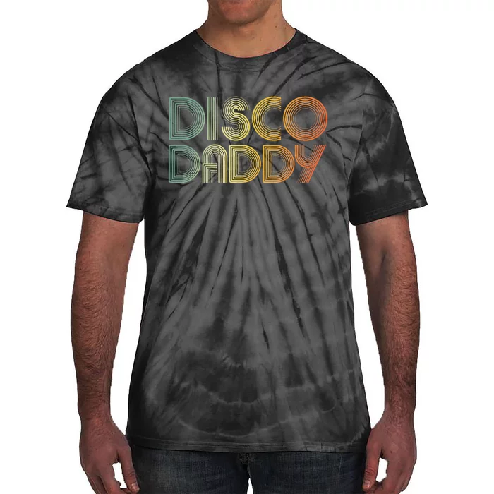 Disco Daddy Retro 60s 70s Party Costume Dad Fathers Day Tie-Dye T-Shirt