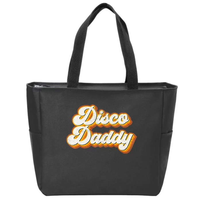 Disco Daddy Retro Matching60s 70s Party CostumeDad Zip Tote Bag