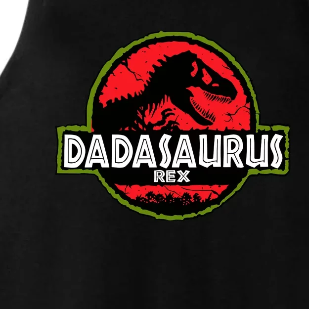 Dadasaurus Dinosaur Rex Father Day For Dad Funny Gift Ladies Tri-Blend Wicking Tank