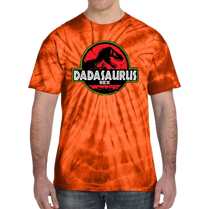 Dadasaurus Dinosaur Rex Father Day For Dad Funny Gift Tie-Dye T-Shirt