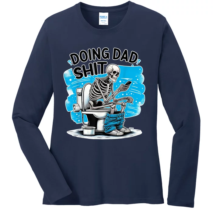 Doing Dad Shit Ladies Long Sleeve Shirt