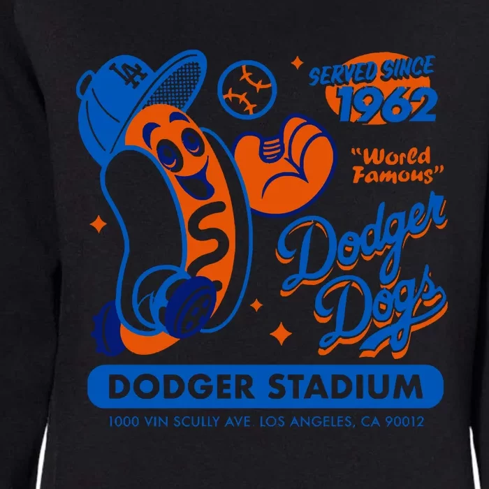 Dodger Dogs Since 1962 Womens California Wash Sweatshirt