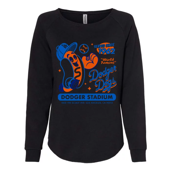 Dodger Dogs Since 1962 Womens California Wash Sweatshirt