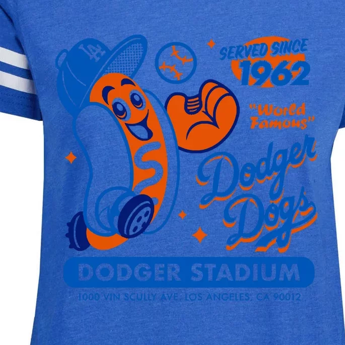 Dodger Dogs Since 1962 Enza Ladies Jersey Football T-Shirt