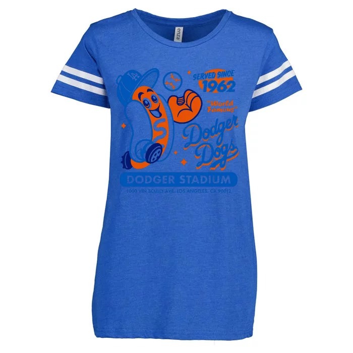 Dodger Dogs Since 1962 Enza Ladies Jersey Football T-Shirt