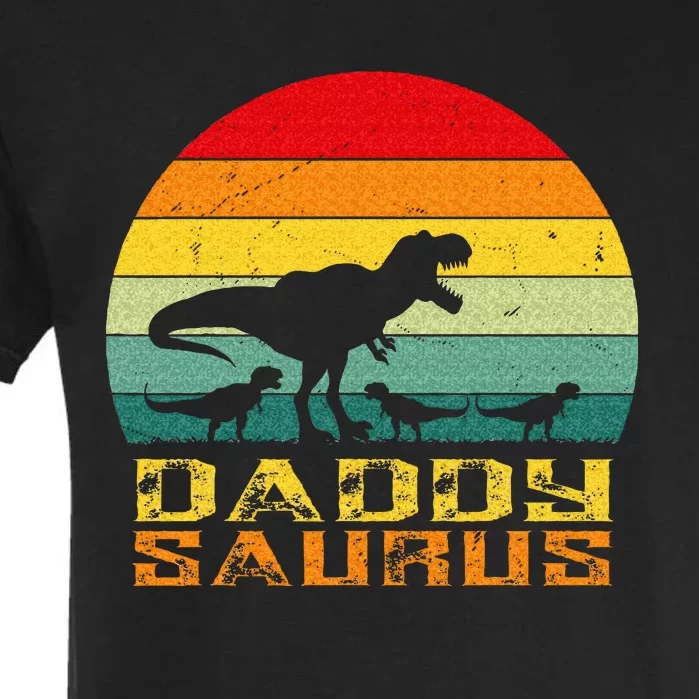 Daddysaurus Daddy Saurus Dino Dinosaur T Rex Garment-Dyed Heavyweight T-Shirt