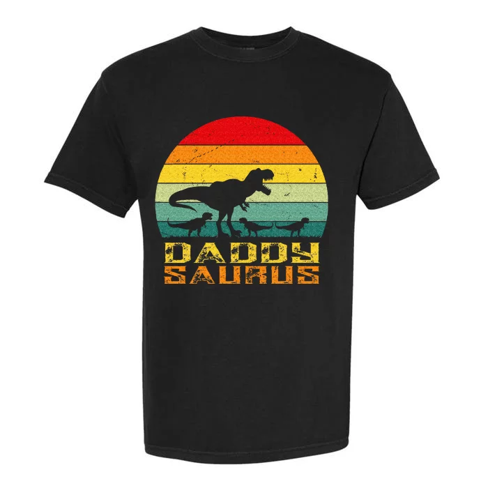 Daddysaurus Daddy Saurus Dino Dinosaur T Rex Garment-Dyed Heavyweight T-Shirt