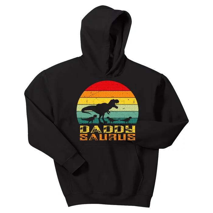 Daddysaurus Daddy Saurus Dino Dinosaur T Rex Kids Hoodie